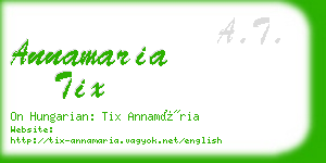 annamaria tix business card